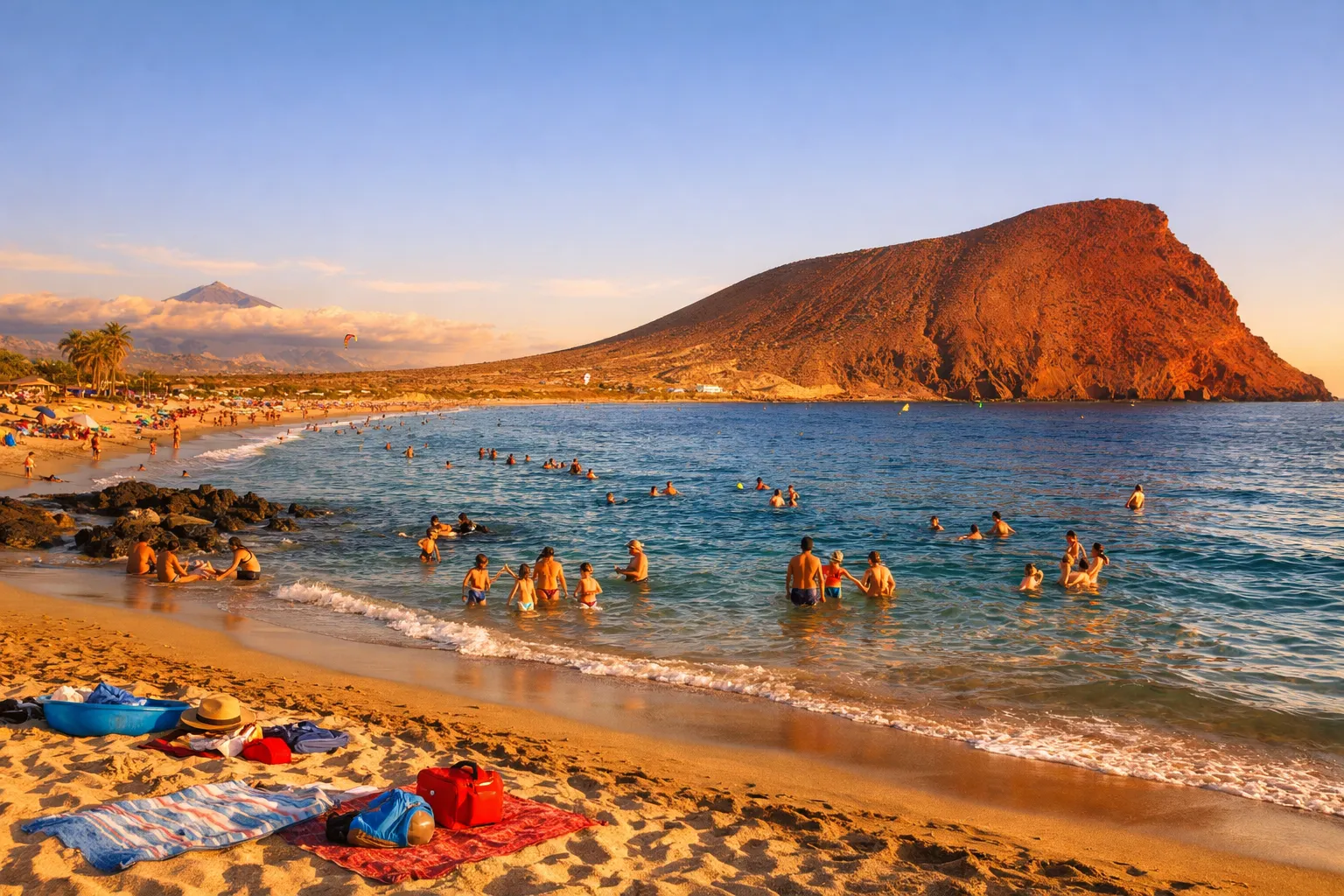 Лучшее время для купания на Тенерифе — сентябрь на пляже Ла Техита Идеальная температура воды на Тенерифе в сентябре — пляж Ла Техита