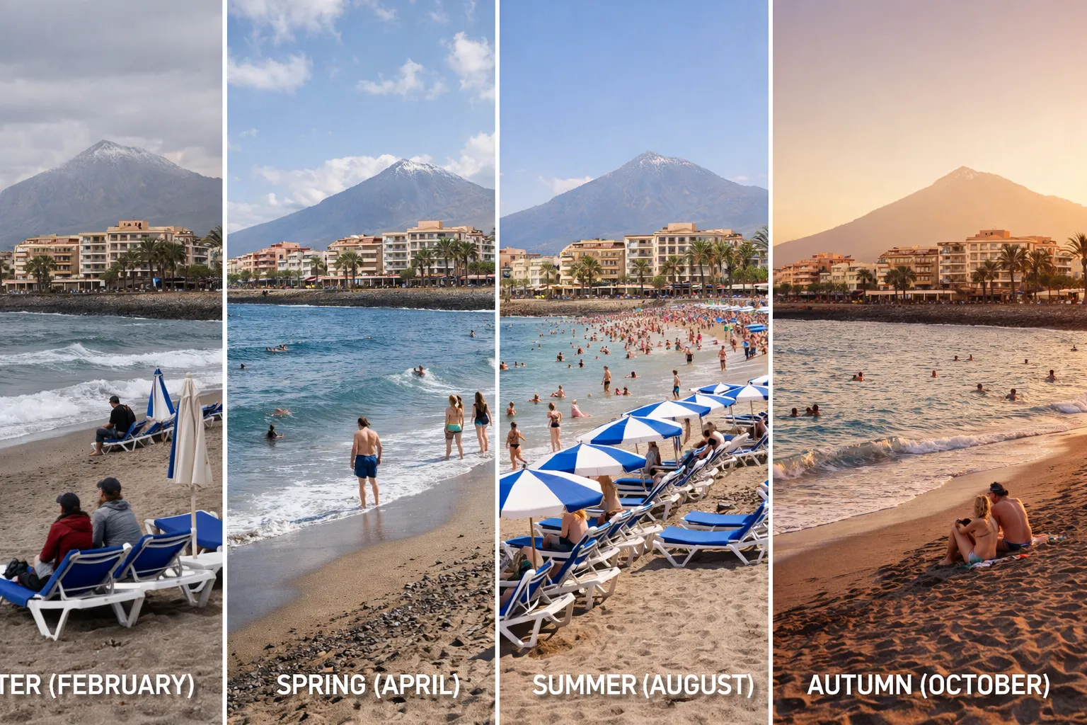 Как меняется температура воды на Тенерифе по сезонам года Температура воды на Тенерифе по месяцам — четыре сезона на одном пляже